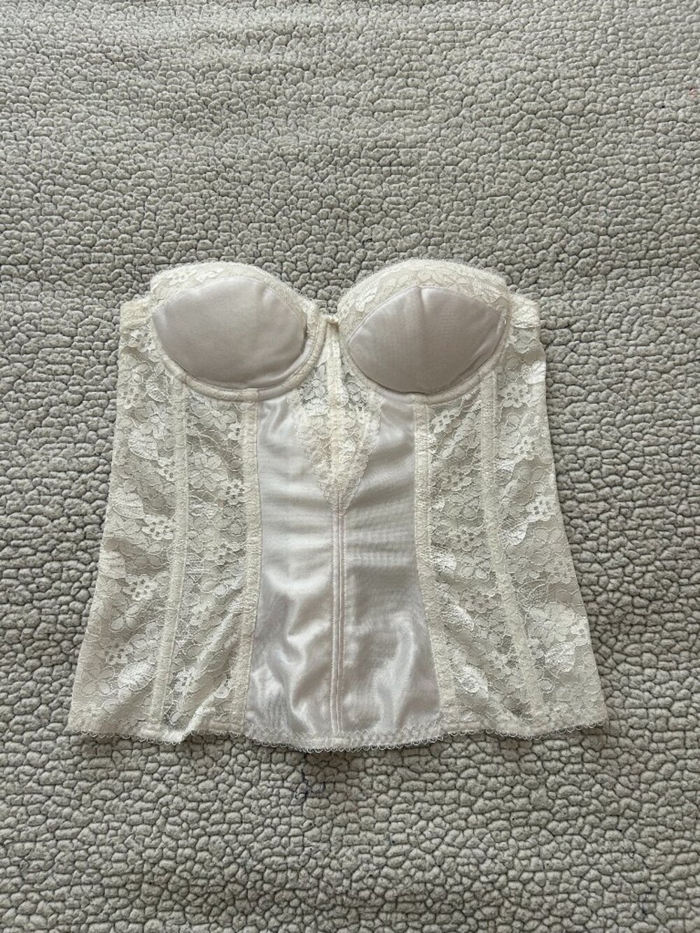 vintage y2k white corset top with flower details